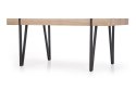 STÓŁ PROSTOKĄTNY YOHANN Halmar MDF LAMINOWANY DĄB SAN REMO / CZARNY stal malowana STÓŁ PROSTOKĄTNY YOHANN Halmar MDF LAMINOWANY DĄB SAN REMO / CZARNY stal malowana