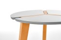 Halmar ława ZETA popiel MDF lakier, drewno buk fi50 Halmar ława ZETA popiel MDF lakier, drewno buk fi50