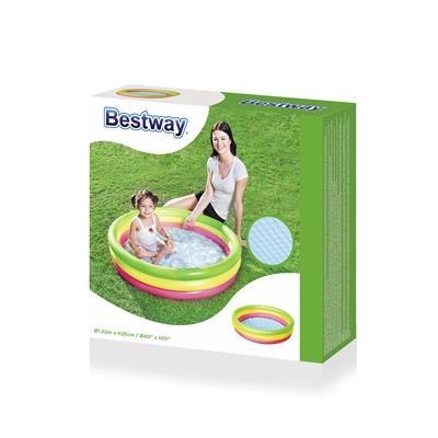BESTWAY 51104 BASEN DMUCHANY OKRĄGŁY TRZY KOLORY MEDIUM 102cm x 25cm miękka dmuchana podłoga winylowy pojemność 62 l BESTWAY 51104 BASEN DMUCHANY OKRĄGŁY TRZY KOLORY MEDIUM 102cm x 25cm miękka dmuchana podłoga winylowy pojemność 62 l