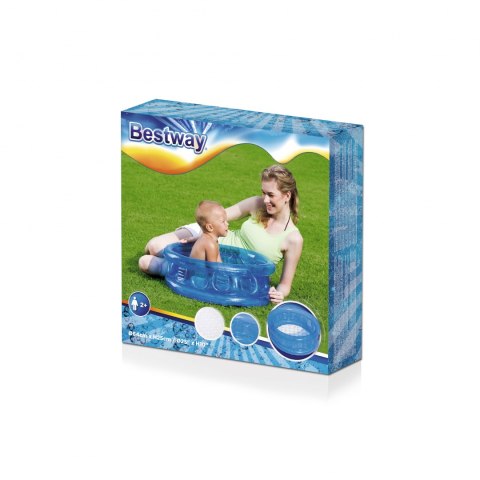 Bestway BESTWAY 51112 MINI BASENIK TRANSPARENTNY 64cm x 24cm NIEBIESKI Bestway BESTWAY 51112 MINI BASENIK TRANSPARENTNY 64cm x 24cm NIEBIESKI