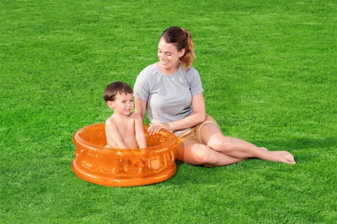 Bestway BESTWAY 51112 MINI BASENIK TRANSPARENTNY 64cm x 24cm POMARAŃCZ Bestway BESTWAY 51112 MINI BASENIK TRANSPARENTNY 64cm x 24cm POMARAŃCZ