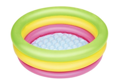 Bestway BESTWAY 51128 MINI BASENIK dmuchany okrągły TRZY KOLORY różowy żółty zielony 70cm x 24cm miękka dmuchana podłoga 41 l Bestway BESTWAY 51128 MINI BASENIK dmuchany okrągły TRZY KOLORY różowy żółty zielony 70cm x 24cm miękka dmuchana podłoga 41 l