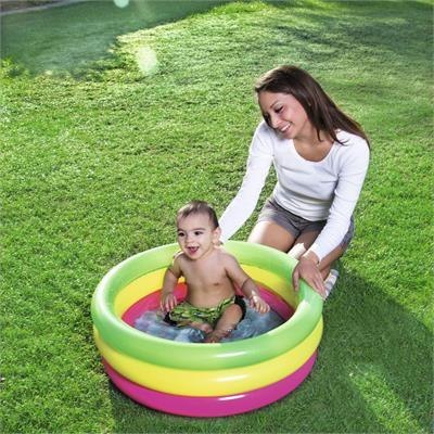 Bestway BESTWAY 51128 MINI BASENIK dmuchany okrągły TRZY KOLORY różowy żółty zielony 70cm x 24cm miękka dmuchana podłoga 41 l Bestway BESTWAY 51128 MINI BASENIK dmuchany okrągły TRZY KOLORY różowy żółty zielony 70cm x 24cm miękka dmuchana podłoga 41 l