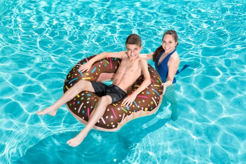 Bestway Bestway 36118 KOŁO KÓŁKO DO PŁYWANIA DONUT 107cm POMPOWANE BRĄZ łatwe do napompowania Bestway Bestway 36118 KOŁO KÓŁKO DO PŁYWANIA DONUT 107cm POMPOWANE BRĄZ łatwe do napompowania