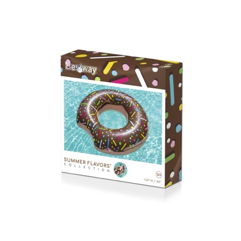 Bestway Bestway 36118 KOŁO KÓŁKO DO PŁYWANIA DONUT 107cm POMPOWANE BRĄZ łatwe do napompowania Bestway Bestway 36118 KOŁO KÓŁKO DO PŁYWANIA DONUT 107cm POMPOWANE BRĄZ łatwe do napompowania