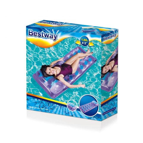 Bestway Bestway 43015 DMUCHANY MATERAC PLAŻOWY 188cm x 71cm FIOLET Bestway Bestway 43015 DMUCHANY MATERAC PLAŻOWY 188cm x 71cm FIOLET