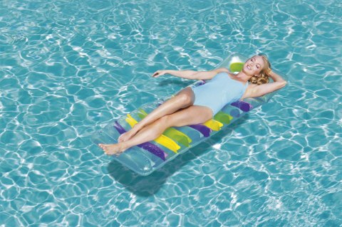 Bestway Bestway 43124 DMUCHANY MATERAC KOLOROWE FALE 185cm x 69cm Bestway Bestway 43124 DMUCHANY MATERAC KOLOROWE FALE 185cm x 69cm