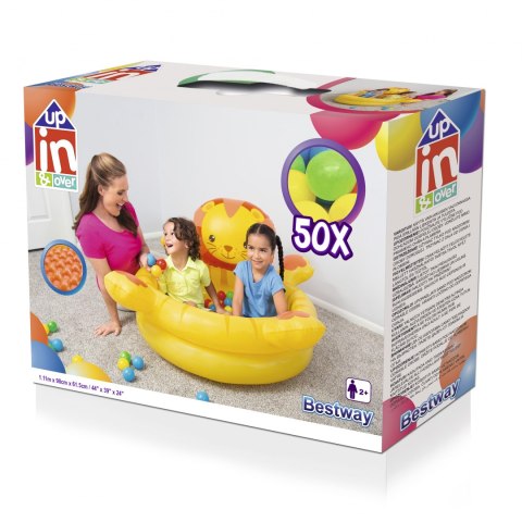 Bestway Bestway 52261 DMUCHANY BASENIK Z PIŁKAMI LEW 111cm x 98cm x 61.5cm Żółto-Brązowy 50 piłeczek Bestway Bestway 52261 DMUCHANY BASENIK Z PIŁKAMI LEW 111cm x 98cm x 61.5cm Żółto-Brązowy 50 piłeczek
