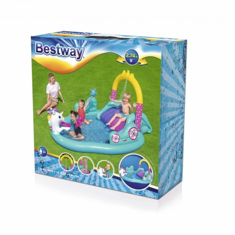 Bestway 53097 BASEN DMUCHANY/ PLAC ZABAW ZE ZJEŻDŻALNIĄ I AKCESORIAMI JEDNOROŻEC 274cm x 198cm x 137cm POJEMNOŚĆ 220 L Bestway 53097 BASEN DMUCHANY/ PLAC ZABAW ZE ZJEŻDŻALNIĄ I AKCESORIAMI JEDNOROŻEC 274cm x 198cm x 137cm POJEMNOŚĆ 220 L
