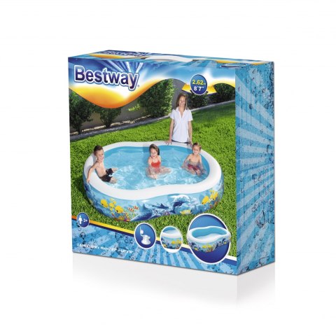 Bestway Bestway 54118 BASEN DMUCHANY FAMILIJNY RAFA KORALOWA 262cm x 157cm x 46cm NIEBIESKI zawór spustowy pojemność 544 L winyl Bestway Bestway 54118 BASEN DMUCHANY FAMILIJNY RAFA KORALOWA 262cm x 157cm x 46cm NIEBIESKI zawór spustowy pojemność 544 L winyl