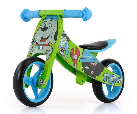 Milly Mally Pojazd Jake Bob 2w1 Zielono Niebieski drewniany Chodzik Pchacz rowerek ogranicznik skrętu reg. wysokość siodełka Milly Mally Pojazd Jake Bob 2w1 Zielono Niebieski drewniany Chodzik Pchacz rowerek ogranicznik skrętu reg. wysokość siodełka