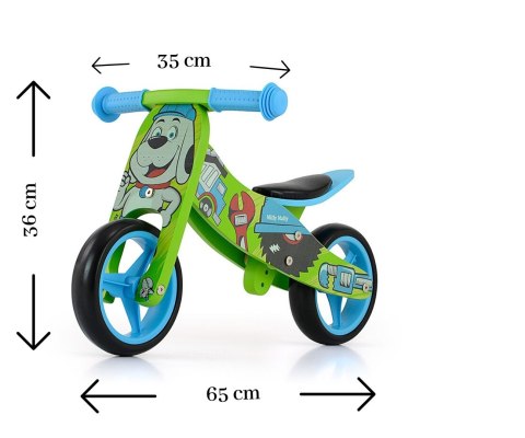 Milly Mally Pojazd Jake Bob 2w1 Zielono Niebieski drewniany Chodzik Pchacz rowerek ogranicznik skrętu reg. wysokość siodełka Milly Mally Pojazd Jake Bob 2w1 Zielono Niebieski drewniany Chodzik Pchacz rowerek ogranicznik skrętu reg. wysokość siodełka