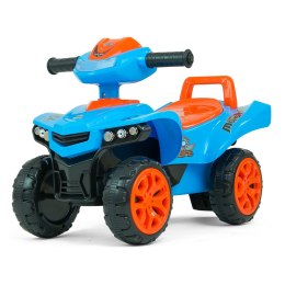 Milly Mally Pojazd Jeździk Monster Blue Niebiesko Pomarańcz ogranicznik skrętu schowek kierownica interaktywna efekty świetlne