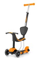 Milly Mally Scooter Hulajnoga Pojazd Jeździk Little Star Orange Pomarańczowy aluminium świecące koła hamulec 2 lata+ 3 w 1