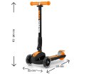 Milly Mally Scooter Magic Orange Hulajnoga Jeździk Pomarańczowo-Czarna, balansowa trójkołowa Milly Mally Scooter Magic Orange Hulajnoga Jeździk Pomarańczowo-Czarna, balansowa trójkołowa