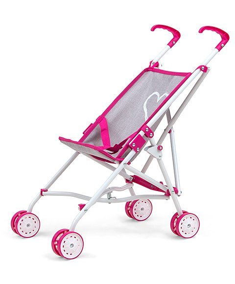 Milly Mally Wózek dla lalek Julia Prestige Pink Różowo Szary spacerówka składany 3lata wygląda jak prawdziwy wózek dla dzieci+ Milly Mally Wózek dla lalek Julia Prestige Pink Różowo Szary spacerówka składany 3lata wygląda jak prawdziwy wózek dla dzieci+