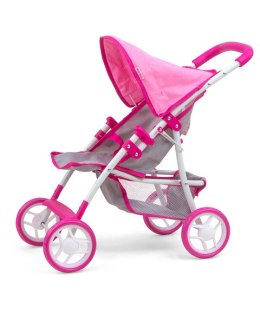 Milly Mally Wózek dla lalek Natalie Prestige Pink Różowy Szary spacerówka, składany