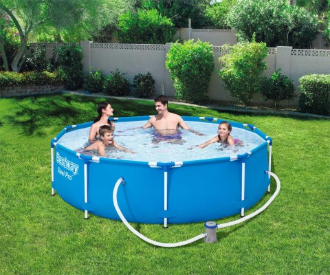 Bestway Bestway 56679 BASEN STELAŻOWY STEEL PRO Z POMPĄ FILTRACYJNĄ 3.05m x 0.76m Bestway Bestway 56679 BASEN STELAŻOWY STEEL PRO Z POMPĄ FILTRACYJNĄ 3.05m x 0.76m
