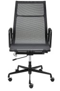 King Home Fotel biurowy obrotowy AERON PREMIUM czarny aluminium - siatka kółka chromowane regulacja wysokości funkcja bujania King Home Fotel biurowy obrotowy AERON PREMIUM czarny aluminium - siatka kółka chromowane regulacja wysokości funkcja bujania