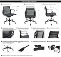 Fotel biurowy BODY PRESTIGE czarny - tkanina, aluminium Obrotowy