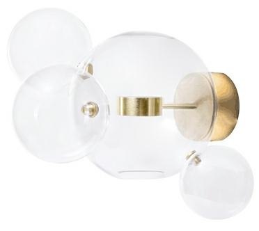 King Home Kinkiet CAPRI WALL 4 złoty - LED, aluminium, szkło King Home Kinkiet CAPRI WALL 4 złoty - LED, aluminium, szkło