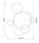 KINKIET LAMPA ŚCIENNA CAPRI WALL 6 złoty - LED aluminium SZKŁO PRZEZROCZYSTY King Home KINKIET LAMPA ŚCIENNA CAPRI WALL 6 złoty - LED aluminium SZKŁO PRZEZROCZYSTY King Home