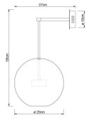 King Home Kinkiet CAPRI WALL złoty - LED, aluminium, szkło King Home Kinkiet CAPRI WALL złoty - LED, aluminium, szkło