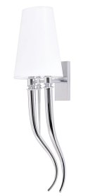 King Home Kinkiet DEVIL WALL 2 - stal węglowa chrom, tkanina PVC biały E27 King Home Kinkiet DEVIL WALL 2 - stal węglowa chrom, tkanina PVC biały E27