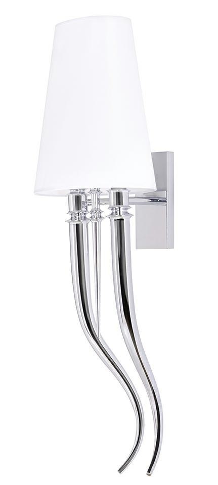 King Home Kinkiet DEVIL WALL 2 - stal węglowa chrom, tkanina PVC biały E27 King Home Kinkiet DEVIL WALL 2 - stal węglowa chrom, tkanina PVC biały E27