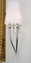 King Home Kinkiet DEVIL WALL 2 - stal węglowa chrom, tkanina PVC biały E27 King Home Kinkiet DEVIL WALL 2 - stal węglowa chrom, tkanina PVC biały E27