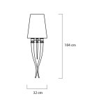 King Home Kinkiet DEVIL WALL 2 - stal węglowa chrom, tkanina PVC biały E27 King Home Kinkiet DEVIL WALL 2 - stal węglowa chrom, tkanina PVC biały E27