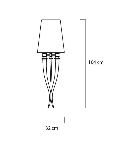 King Home Kinkiet DEVIL WALL 2 - stal węglowa chrom, tkanina PVC biały E27 King Home Kinkiet DEVIL WALL 2 - stal węglowa chrom, tkanina PVC biały E27