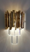 LAMPA ŚCIENNA KINKIET IMPERIAL WALL GOLD - stal kryształ 3xE14 KING HOME LAMPA ŚCIENNA KINKIET IMPERIAL WALL GOLD - stal kryształ 3xE14 KING HOME