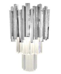 King Home Kinkiet lampa ścienna IMPERIAL WALL SILVER - stal, kryształ 3xE14