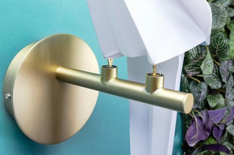 King Home Kinkiet Lampa ścienna LORO WALL RIGHT metal złoty - LED klosz tworzywo PP biały w kształcie ptaka King Home Kinkiet Lampa ścienna LORO WALL RIGHT metal złoty - LED klosz tworzywo PP biały w kształcie ptaka