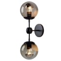 King Home Kinkiet PLANETARIO 2 metal czarny - klosze szkło dymione 2xE27 King Home Kinkiet PLANETARIO 2 metal czarny - klosze szkło dymione 2xE27