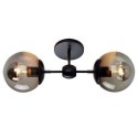 King Home Kinkiet PLANETARIO 2 metal czarny - klosze szkło dymione 2xE27 King Home Kinkiet PLANETARIO 2 metal czarny - klosze szkło dymione 2xE27