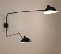 King Home Kinkiet Lampa ścienna RAVEN 2 WALL - metal czarny ruchome dolne ramię lampy 2 x E27 King Home Kinkiet Lampa ścienna RAVEN 2 WALL - metal czarny ruchome dolne ramię lampy 2 x E27