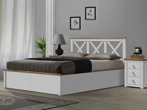 SIGNAL ŁÓŻKO ORLEAN 160x200 KOLOR BIAŁY/DĄB DREWNO MDF SIGNAL ŁÓŻKO ORLEAN 160x200 KOLOR BIAŁY/DĄB DREWNO MDF