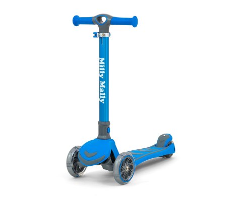 Milly Mally Scooter Hulajnoga Boogie Blue Niebieska aluminium składana regulacja wysokości kierownicy świecące koła 3 lata+ Milly Mally Scooter Hulajnoga Boogie Blue Niebieska aluminium składana regulacja wysokości kierownicy świecące koła 3 lata+