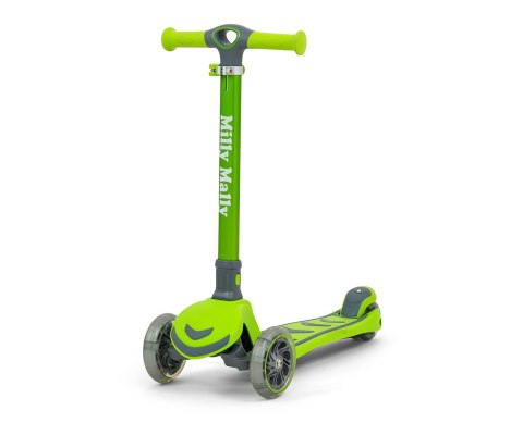 Milly Mally Scooter Hulajnoga Boogie Green Zielona aluminium składana regulacja wysokości kierownicy świecące koła 3 lata+ Milly Mally Scooter Hulajnoga Boogie Green Zielona aluminium składana regulacja wysokości kierownicy świecące koła 3 lata+