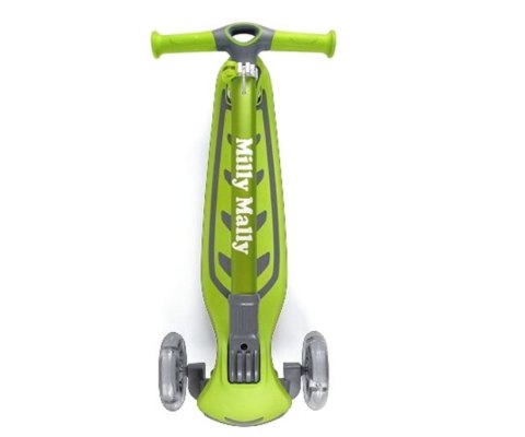 Milly Mally Scooter Hulajnoga Boogie Green Zielona aluminium składana regulacja wysokości kierownicy świecące koła 3 lata+ Milly Mally Scooter Hulajnoga Boogie Green Zielona aluminium składana regulacja wysokości kierownicy świecące koła 3 lata+