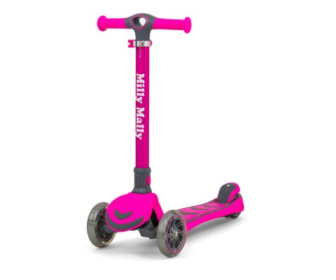 Milly Mally Hulajnoga Scooter Jeździk Boogie Pink Różowy składana świecące koła z hamulcem kauczukowe reg. wysokość kierownicy Milly Mally Hulajnoga Scooter Jeździk Boogie Pink Różowy składana świecące koła z hamulcem kauczukowe reg. wysokość kierownicy