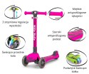 Milly Mally Hulajnoga Scooter Jeździk Boogie Pink Różowy składana świecące koła z hamulcem kauczukowe reg. wysokość kierownicy Milly Mally Hulajnoga Scooter Jeździk Boogie Pink Różowy składana świecące koła z hamulcem kauczukowe reg. wysokość kierownicy