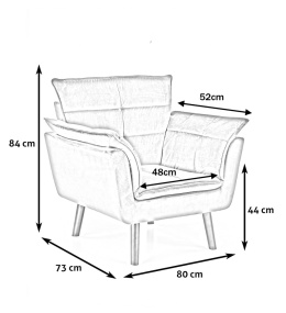 Halmar REZZO fotel wypoczynkowy bordowy tkanina