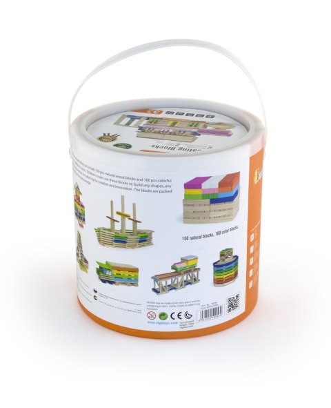 Viga Viga 50956 Zestaw klocków kreatywnych 250 elementów Viga Viga 50956 Zestaw klocków kreatywnych 250 elementów