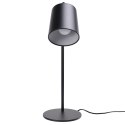 King Home Lampa biurkowa stołowa nocna FLAMING TABLE czarna wykończenie satynowe stal E27