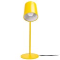 King Home Lampa biurkowa FLAMING TABLE żółta metalowa 1xE27