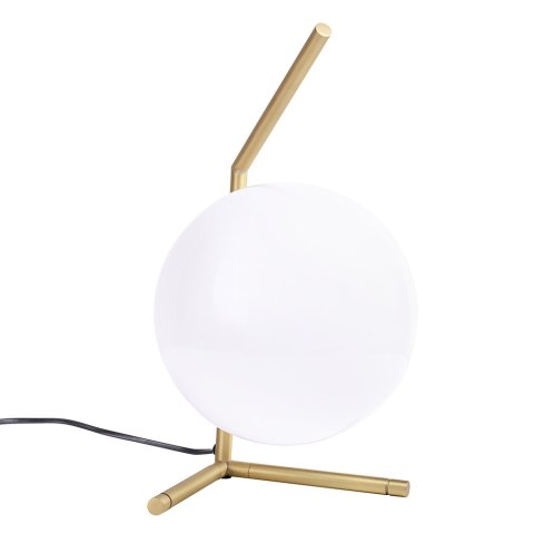 King Home Lampa biurkowa stołowa HALM 1 - mosiądz klosz kula szklany biały G9 do domu i do lokalu King Home Lampa biurkowa stołowa HALM 1 - mosiądz klosz kula szklany biały G9 do domu i do lokalu