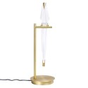 King Home Lampa biurkowa LORO TABLE złota - LED metal klosz w kształcie ptaka biały tworzywo PP King Home Lampa biurkowa LORO TABLE złota - LED metal klosz w kształcie ptaka biały tworzywo PP